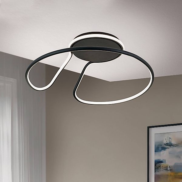 LED-Deckenleuchte Claire, schwarz, dimmbar günstig online kaufen