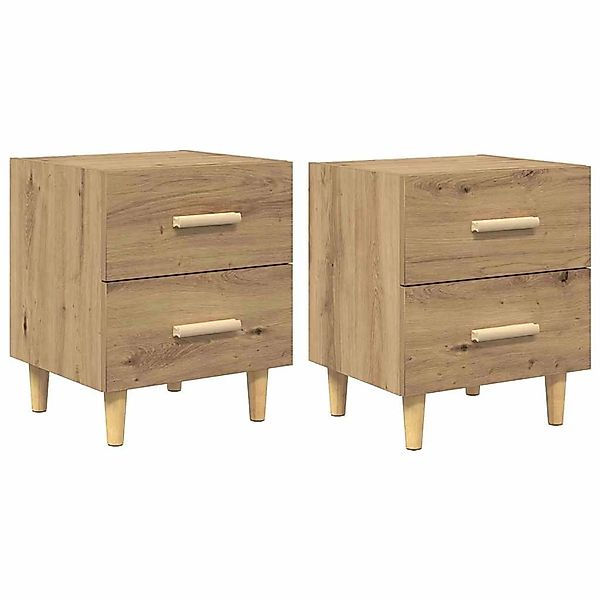 vidaXL Bettschrank 2 Stk Artisan-Eiche 40 x 35 x 47,5 cm Holzwerkstoff 8805 günstig online kaufen