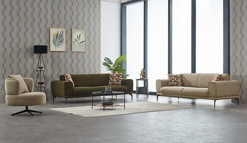 Xlmoebel Sofa Mehrfarbiges Set bestehend aus einem Dreisitzer-Sofa, einem S günstig online kaufen