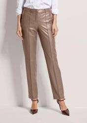 MADELEINE Stretch-Hose Kunstlederhose mit Biesen Luxus-Look-Hose günstig online kaufen