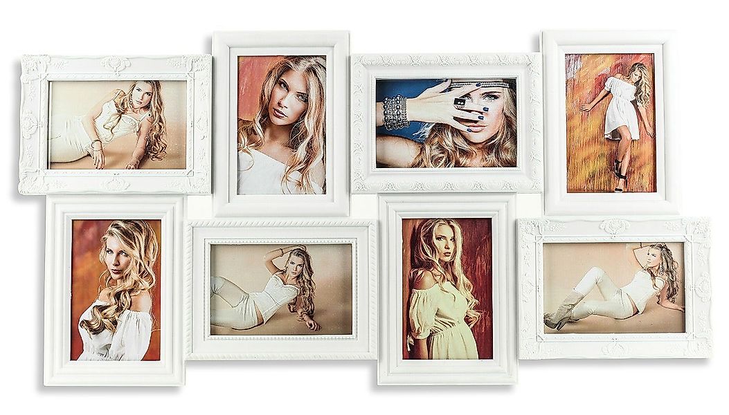 Levandeo® Bilderrahmen Collage, Bilderrahmen Fotocollage weiß günstig online kaufen