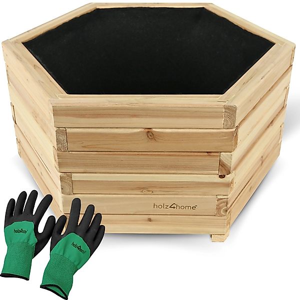 holz4home® Pflanzkübel 6-eckig aus Tannenholz I Outdoor Blumenkübel für Gar günstig online kaufen