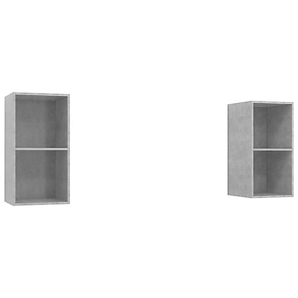 furnicato TV-Schrank TV-Wandschränke 2 Stk. Betongrau Holzwerkstoff (1-St) günstig online kaufen