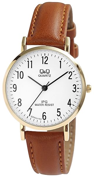 Q&Q Quarzuhr C66A Lederimitationsarmband, 3 ATM, günstig online kaufen