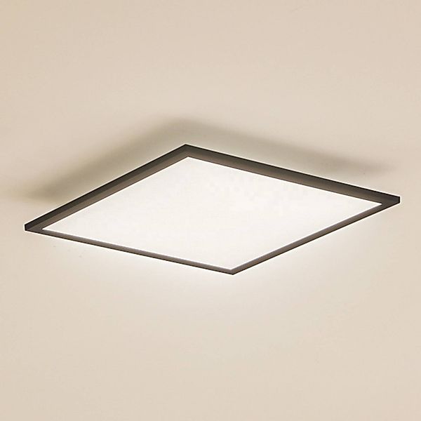 Lindby LED-Panel Enhife, schwarz, 40 x 40 cm, Metall, 4.000K günstig online kaufen