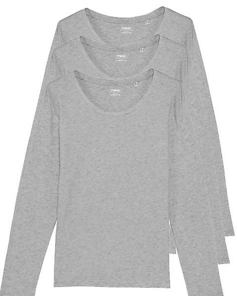 3er Pack Damen Langarm T-shirt, Longsleeve, Mehrfachpack günstig online kaufen