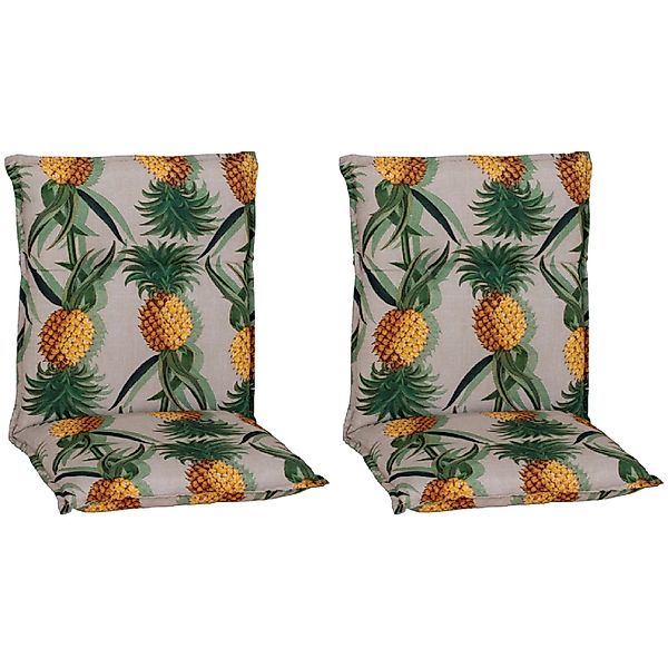Beo Sitzauflage Niedriglehner Treffelstein 2er-Set Ananas Motiv günstig online kaufen