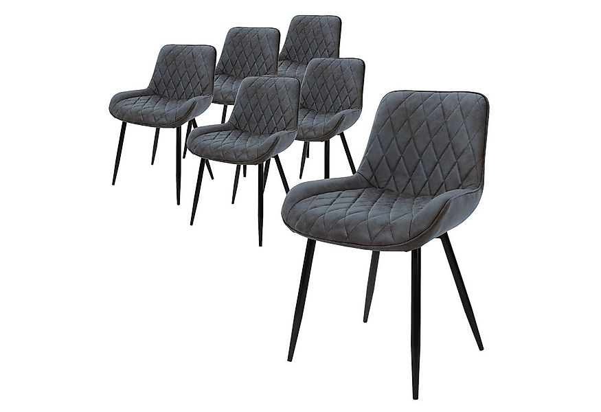 ML-DESIGN Polsterstuhl Esszimmerstuhl mit Rücken- und Armlehnen, Metallbein günstig online kaufen