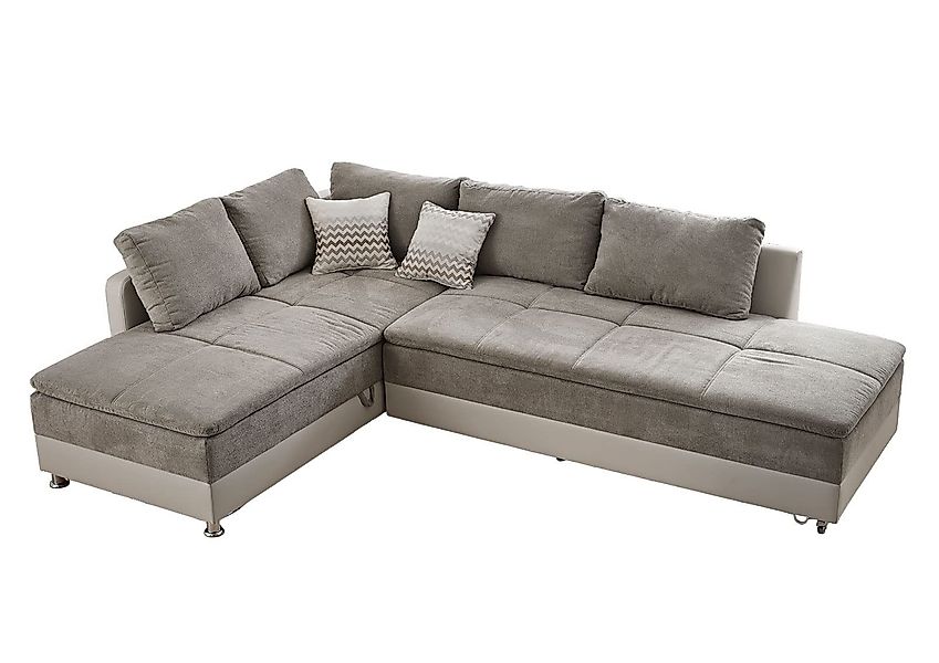 luma-home Ecksofa 15102, Dauerschläfer-Doppelbett 306x223 cm, günstig online kaufen