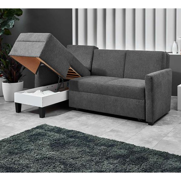 Sofa Eckgarnitur mit Schlaffunktion Bettkasten günstig online kaufen