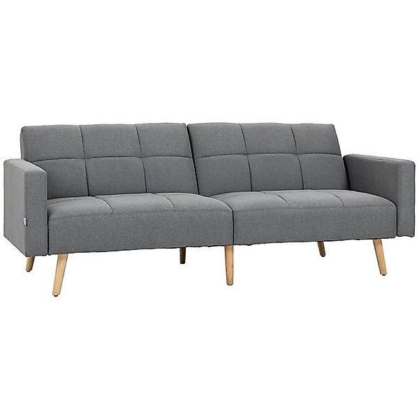 HOMCOM Schlafsofa mit Sitzkissen, Leinenoptik, verstellbarer Rückenlehne, 2 günstig online kaufen