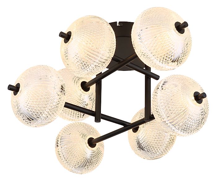 GLOBO LIGHTING LED Deckenleuchte »AIDA« LED-Modul 1 Stk. Deckenlampe/schwar günstig online kaufen