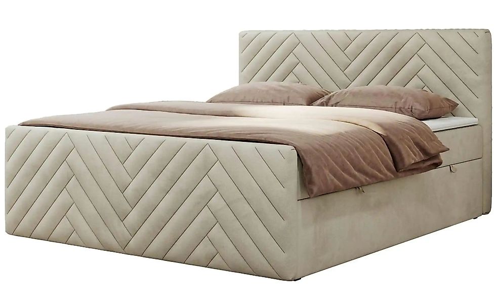 Boxbett mit Bettkasten Paris Duo ¦ beige ¦ Maße (cm): B: 141 H: 110 Betten günstig online kaufen