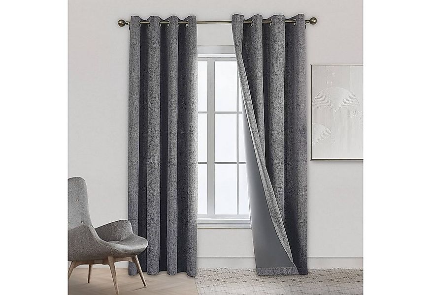 Sekey Vorhang Verdunkelungsvorhang Vorhang Wohnzimmer Vorhänge Blickdicht, günstig online kaufen