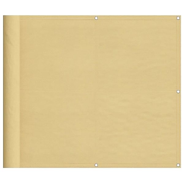 vidaXL Balkon-Sichtschutz Sandfarben 90x600 cm 100% Polyester-Oxford 400003 günstig online kaufen