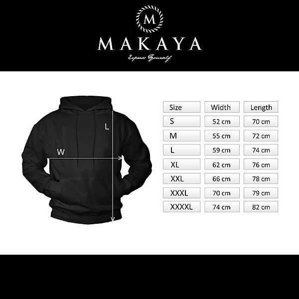 MAKAYA Kapuzenpullover Herren Auto Aufdruck Hoodie günstig online kaufen