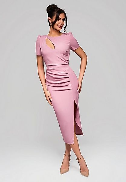 OMBRE Abendkleid Elegantes Midikleid mit Cut-Out und Beinschlitz Beinschlit günstig online kaufen
