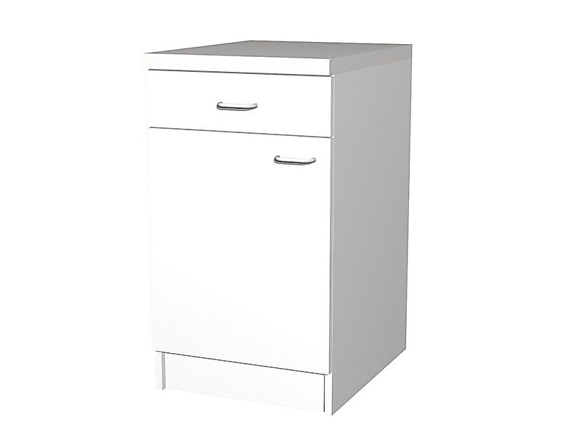 Flex-Well Unterschrank Küchenunterschrank 50 cm breit - Weiß – Modell Rapid günstig online kaufen