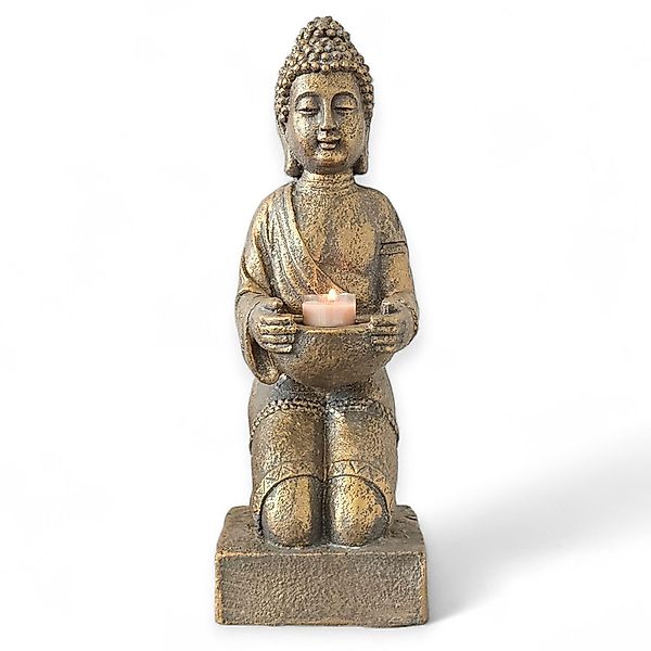 INtrenDU Buddhafigur Buddha Statue mit Teelichthalter günstig online kaufen