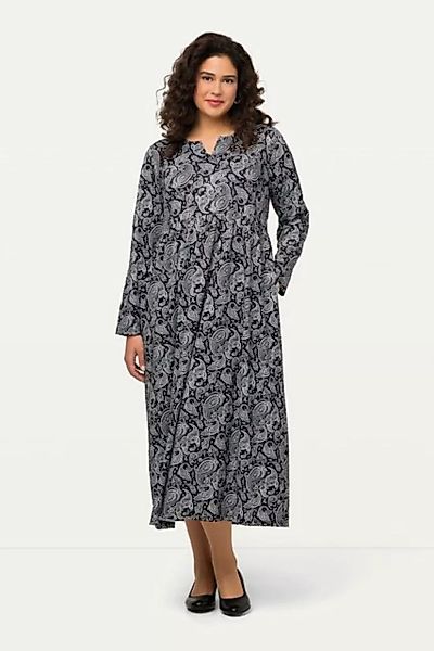 Ulla Popken Sommerkleid Kleid Jersey mit Paisleymuster Tunika-Ausschnitt günstig online kaufen