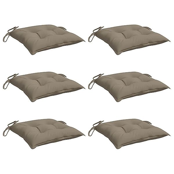 vidaXL Sitzauflage Palettenkissen 6 Stk. Taupe günstig online kaufen