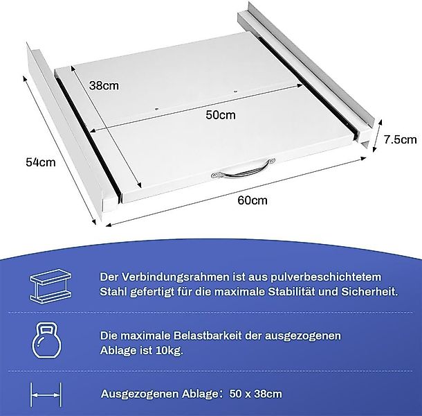 XERSEK Zwischenbaurahmen Metall Verbindungsrahmen mit Ausziehplatte zubehör günstig online kaufen