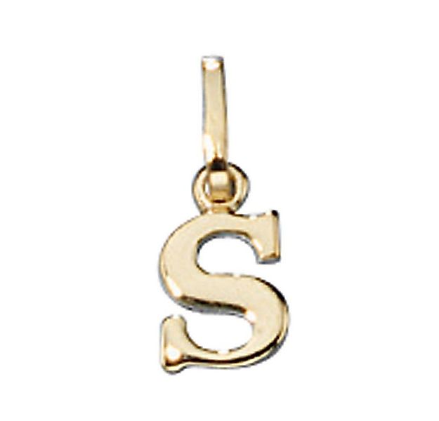 Schmuck Krone Kettenanhänger Anhänger Buchstabe 'S' aus 333 Gold, Gold 333 günstig online kaufen