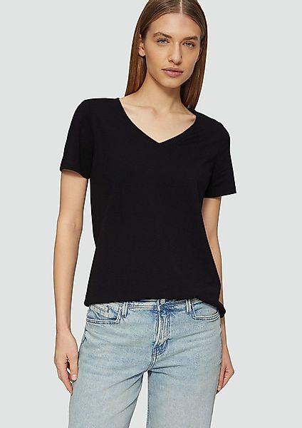 s.Oliver Kurzarmshirt T-Shirt T-Shirt mit V-Ausschnitt günstig online kaufen