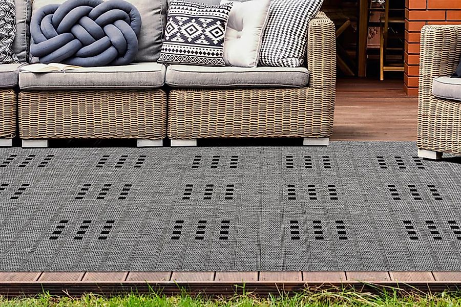 Bruno Banani Teppich "Farum" rechteckig 5 mm Höhe In- und Outdoor-Teppich, günstig online kaufen