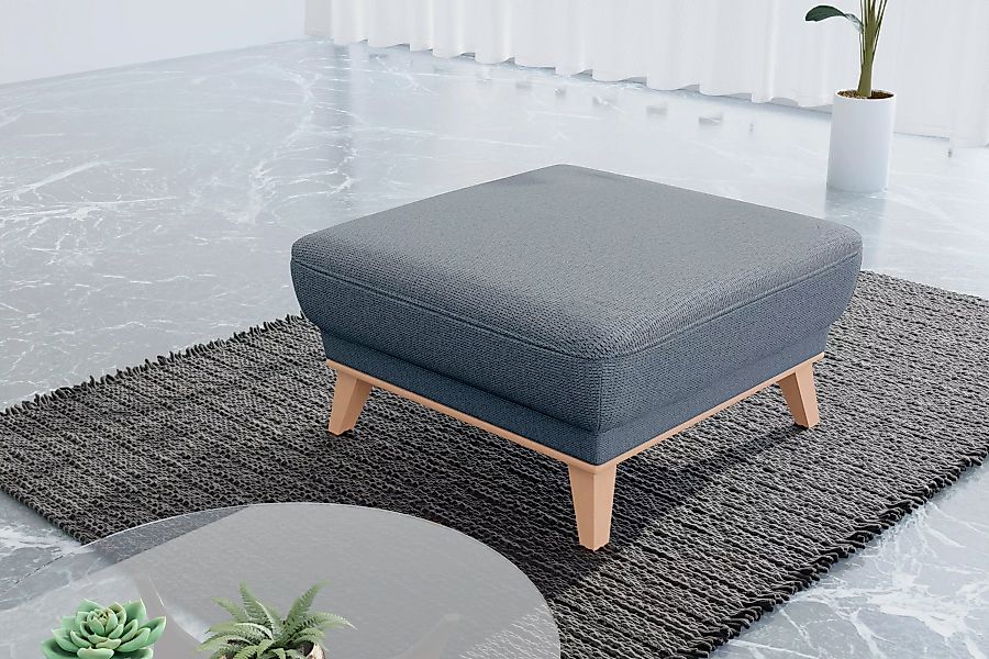 sit&more Polsterhocker "Lavida", Mit elegantem Holzrahmen günstig online kaufen