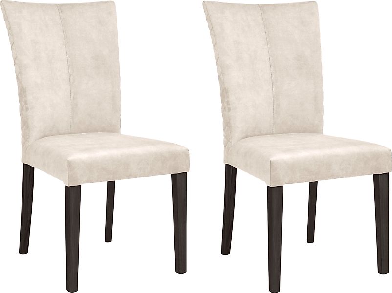 Leonique 4-Fußstuhl »Vence« (Set) 2 Stk. Luxus-Microfaser mit Rautensteppun günstig online kaufen