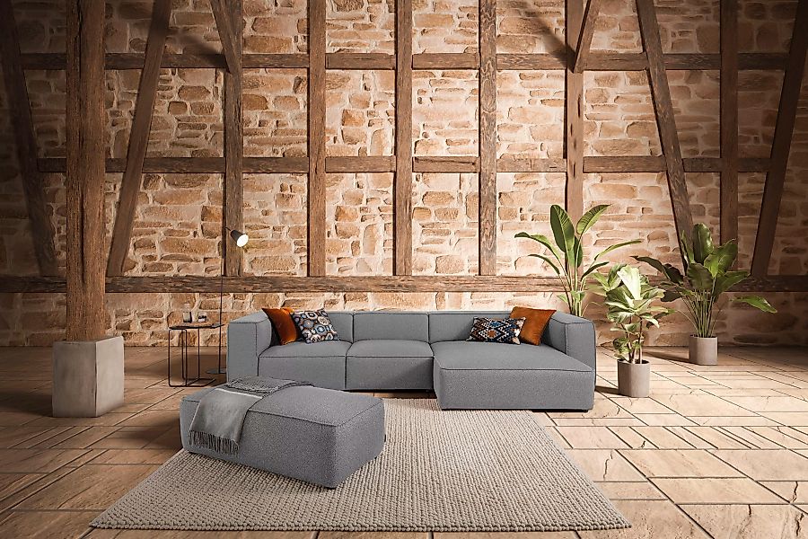 W.SCHILLIG Ecksofa "around-the-block", mit eleganter Biese, mit Federkern, günstig online kaufen