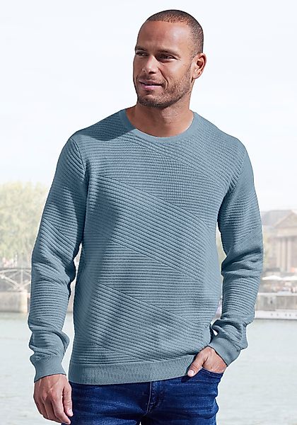 John Devin Strickpullover, Pullover aus weichem Strukturstrick günstig online kaufen
