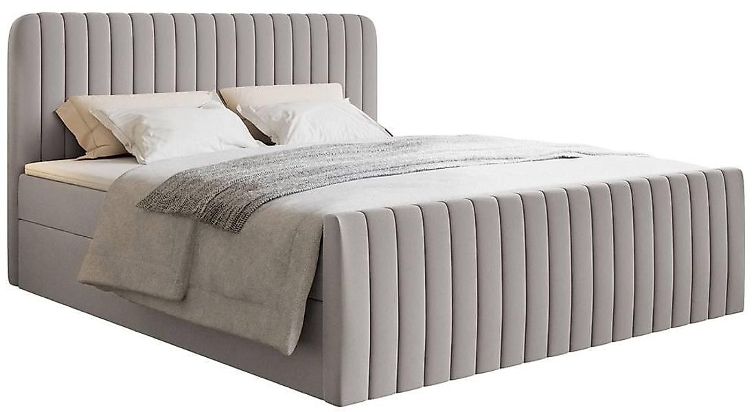 NADUVI Collection | Boxspringbett Adrien Chenille mit Stauraum 200x200 günstig online kaufen