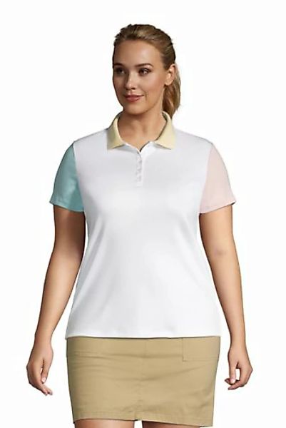 Supima-Poloshirt in großen Größen, Damen, Größe: 48-50 Plusgrößen, Weiß, Ba günstig online kaufen
