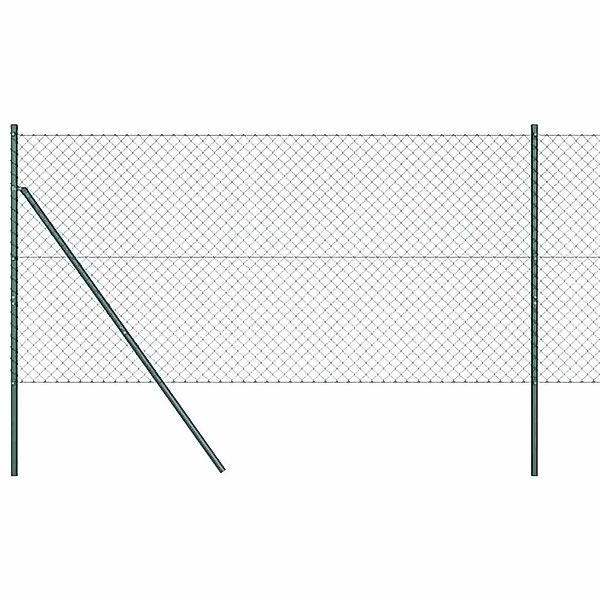 vidaXL Zaunpfosten Grün 10 x 1 m 40 x 40 mm Maschen Stahl und PVC 3351069 günstig online kaufen