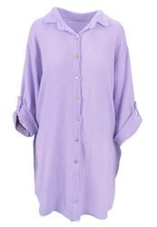 Seasons of April Hemdbluse Oversized Musselinbluse günstig online kaufen