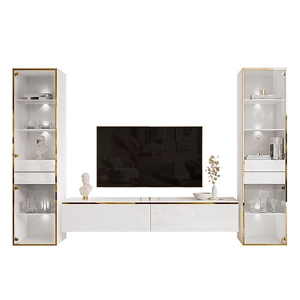 ALLHOUSE24 Wohnzimmer-Set Möbelset PEONY GOLD mit günstig online kaufen