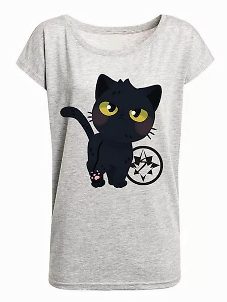 The Marvels Kitten Damen Loose-Shirt grau meliert günstig online kaufen