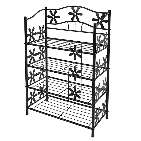 BERLINLODGE Regal Metall Bücherregal Schuhregal Standregal HxBxT 90x60x30cm günstig online kaufen