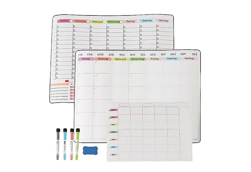 relaxdays Magnettafel Whiteboard für Kühlschrank 3er Set günstig online kaufen