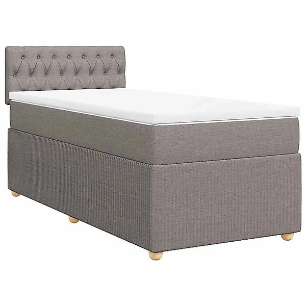 vidaXL Boxspringbett mit Matratze Taupe 90x190 cm Stoff 3289622 günstig online kaufen