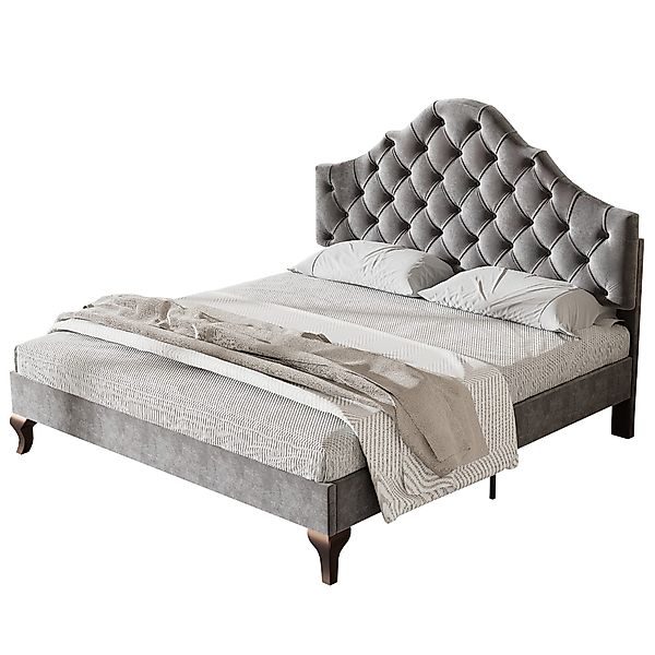 OKWISH Polsterbett Jugendbett (Samt Doppelbett, mit günstig online kaufen