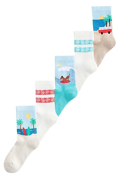 Next Sportsocken Gerippte Socken mit Randstreifen, günstig online kaufen