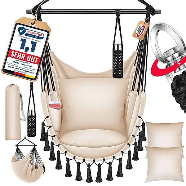 KESSER Hängesessel, Hängesessel mit Kissen Getränkehalter günstig online kaufen