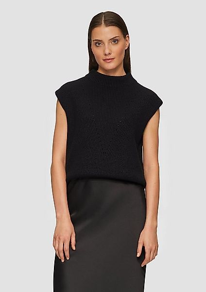 s.Oliver Kurzarmshirt Strickpullunder Oversized-Strickpullunder mit Ajour-D günstig online kaufen