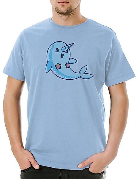 Urban Backwoods Print-Shirt Narwhal Unicorn Herren T-Shirt Einhorn Whale Wa günstig online kaufen