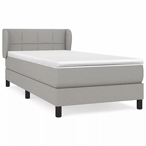 vidaXL Boxspringbett mit Matratze Hellgrau 100x200 cm Stoff1372004 günstig online kaufen