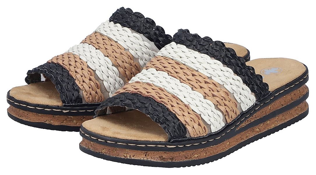 Rieker Pantolette Sommerschuh, Urlaubsschuh, Keilpantolette zum Schlupfen günstig online kaufen