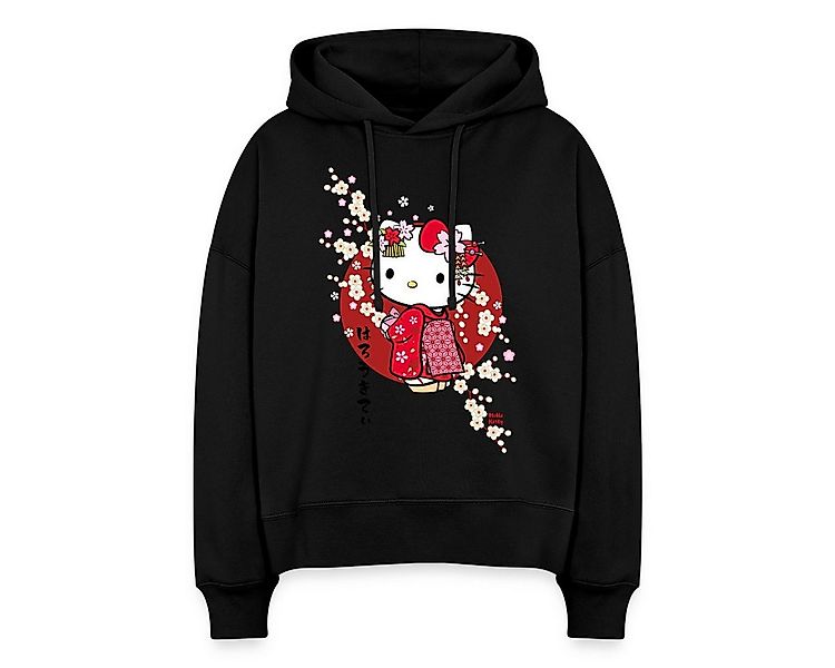 Spreadshirt Hoodie Hello Kitty Japan Kimono Kirschblüten Frauen Boxy Organi günstig online kaufen